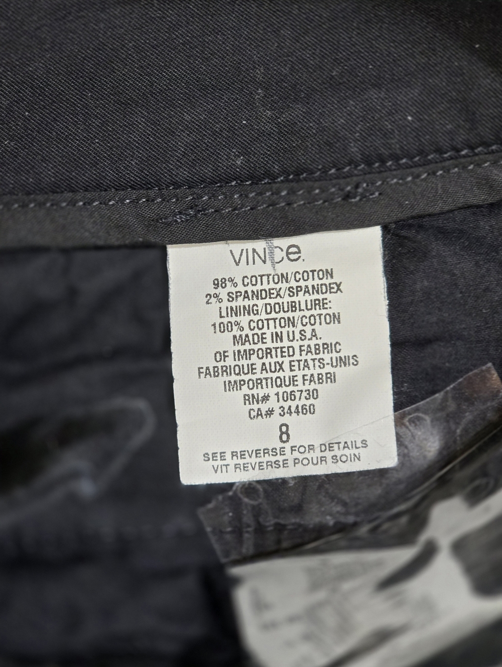 Vince Tailored Bermuda Short Womens Size 8 98% Cotton - Picture 3 of 12